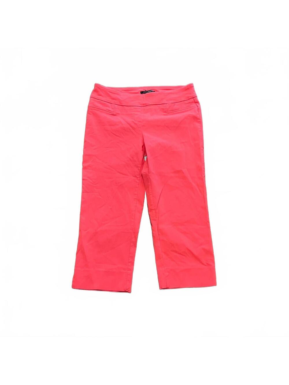 Zac & Rachel Women's Coral Boho Chic Preppy Chic 2000s Tuscan Mom Capri Pant 10